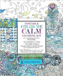 Portable Color Me Calm Coloring Kit Includes Book