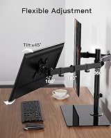 ErGear Dual Monitor Stand 13-32 inch Freestanding Desk Mount 8kg/Arm view 4