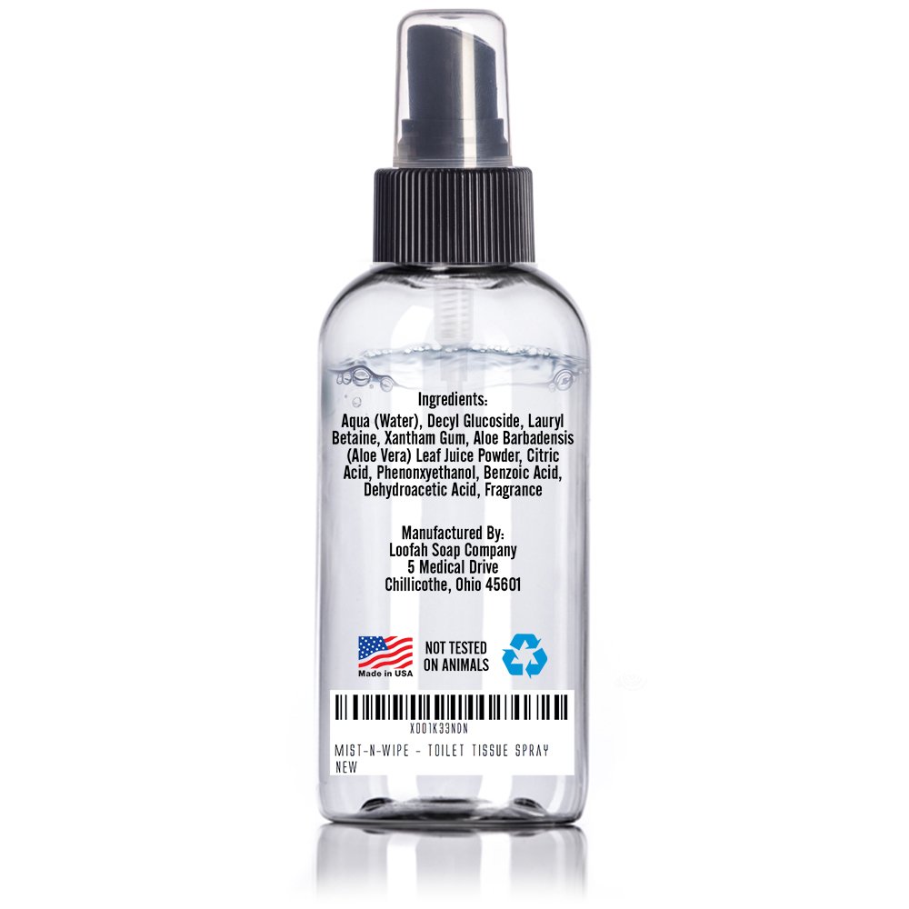 2 PACK Toilet Tissue Spray Mist N Wipe Better Than Flushable