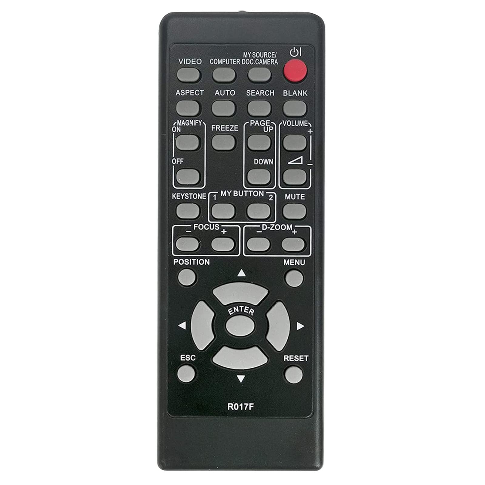 VINABTY R017F Projector Remote Control Compatible with HITACHI Projector R016H R001 R004 ROO7 R007A R016F R016A R017A HCP-320X HCP-3250X HCP-2700X HCP-3230X HCP-3580X HCP-3560X NHCP-4010X HCP-Q282