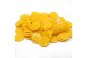 HAKITAROOM 100 Pieces Boxed Plastic Texas Poker Mahjong Chips, Learning counters, Corporate Events, Fundraising Event Game Ch