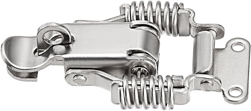 sourcing map DK012 Stainless Steel 304 Compression Spring Draw Toggle Latch Clamp, 66mm Long with Lock Hole, Pack of 8 - Image 3