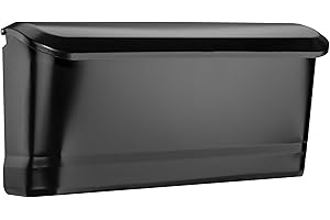 Architectural Mailboxes Cielo Galvanized Steel Wall Mount Mailbox, 2682B-10, Black, Small Capacity