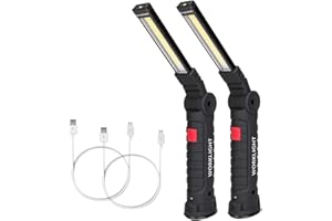 LED Work Light Rechargeable, OTYTY Portable Work Lights with Magnetic Base, 5 Modes, Hanging Hook and Water-Resistant Magneti