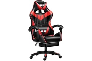 Ergonomic Gaming Chair Racing Style Adjustable Height High-Back PC Computer Chair with Headrest and Lumbar Support Executive 