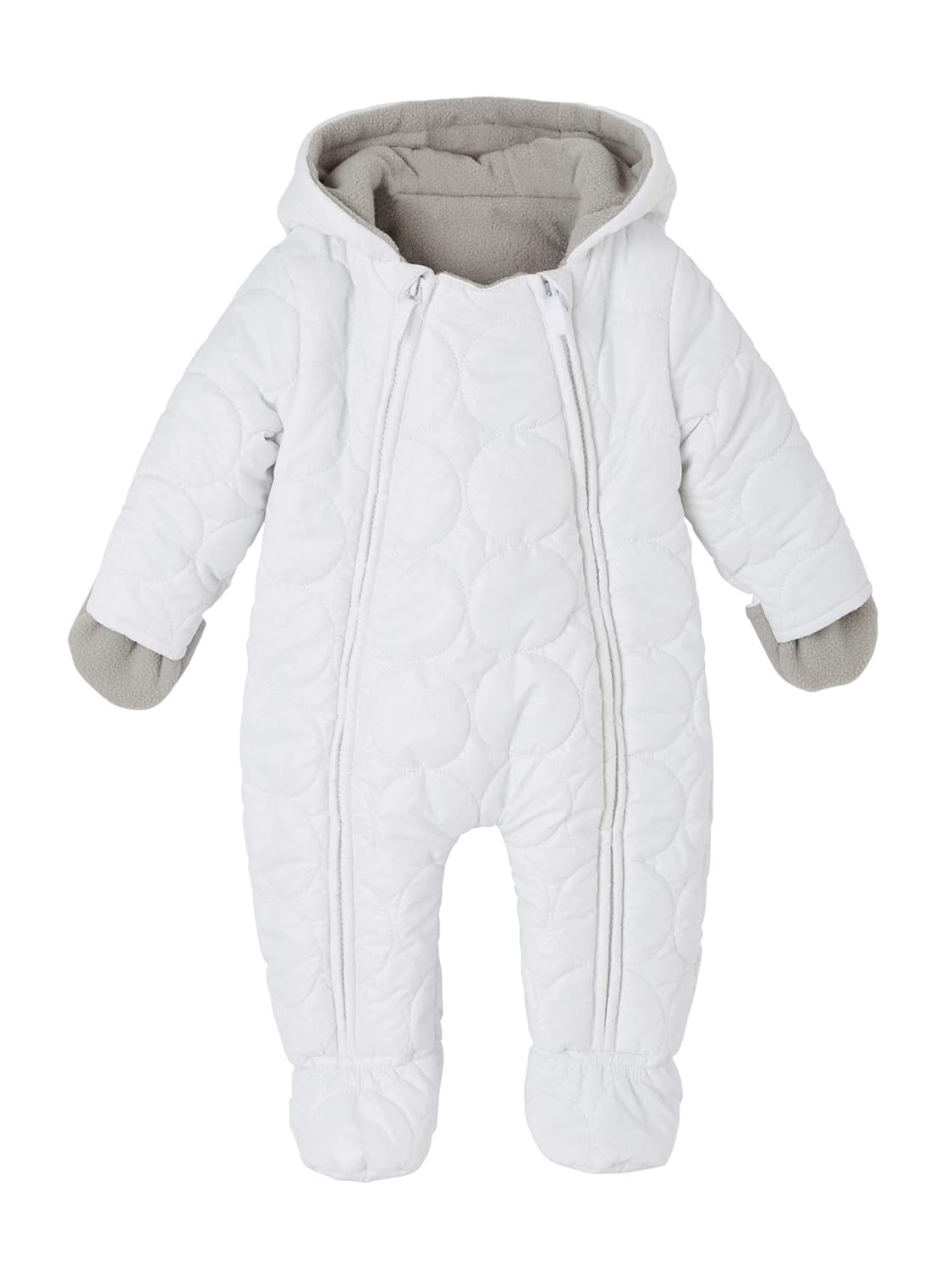 Vertbaudet Combinaison 67cm Pilote Bebe Matelassee Et Doublee Polaire Blanc 6m Manteaux Et Blousons Combinaisons De Neige