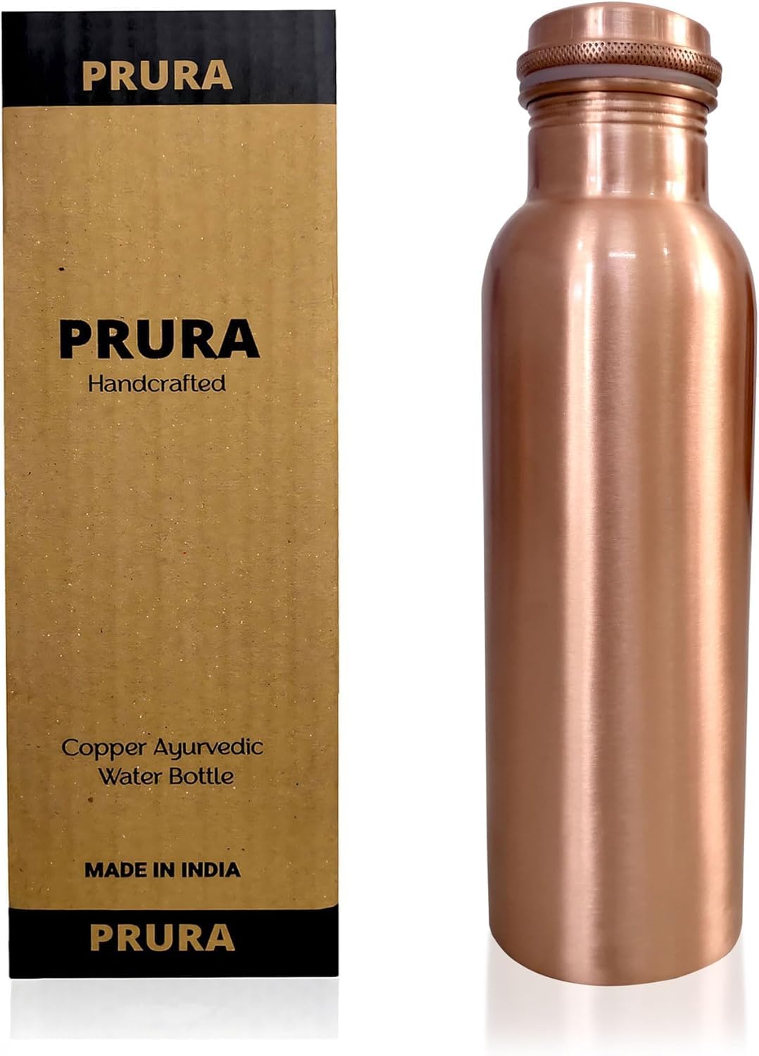 PRURA Copper Water Bottle - Leak Proof Ayurvedic Drinkware Copper Vessel for Sports, Gym, Outdoors, Yoga — image 1