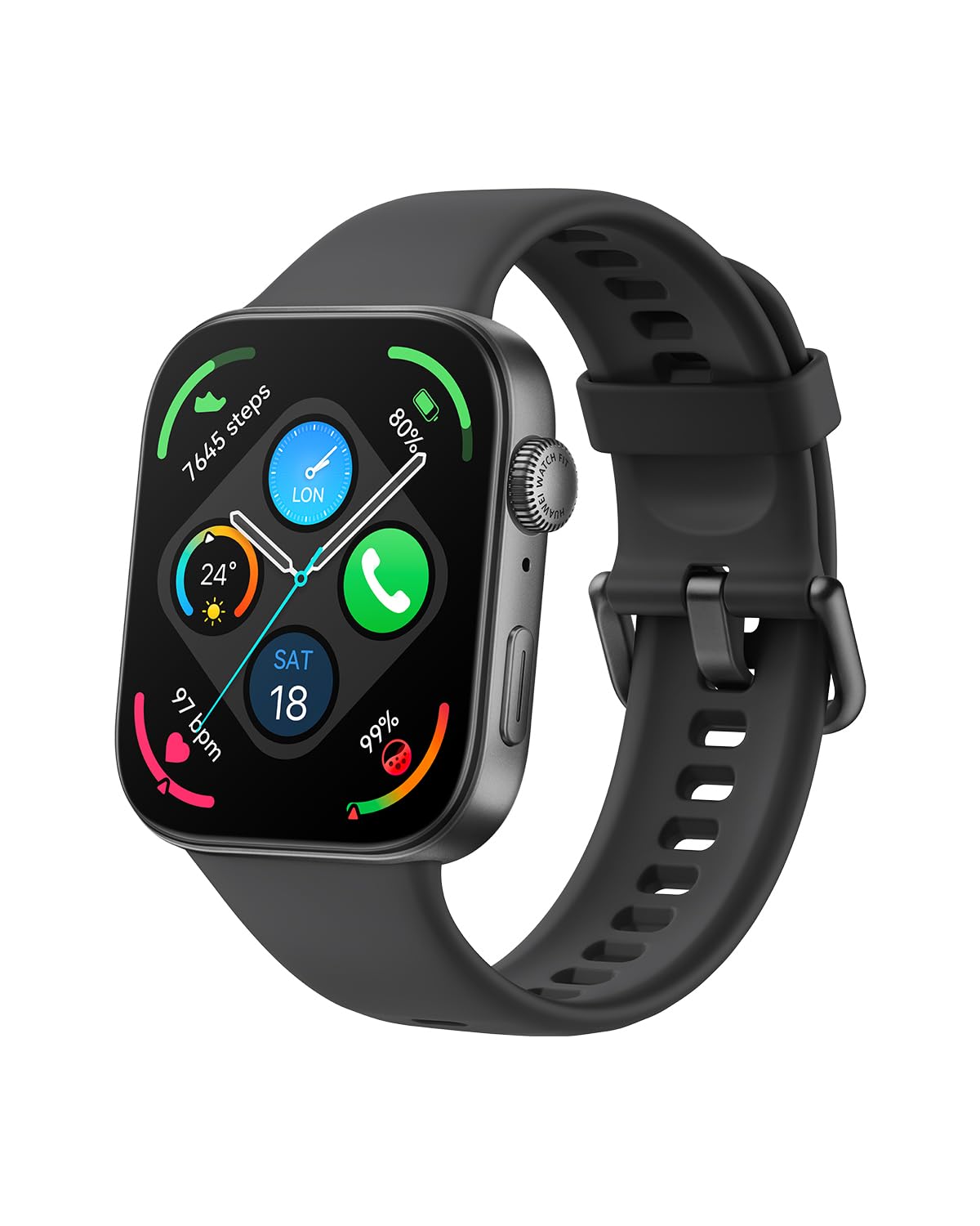 HUAWEI WATCH FIT 3 スマートウォッチ 薄さ9.9mmアルミ合金ボディ 大画面1.82インチAMOLEDディスプレイ 軽量本体26g GPS搭載 カロリー管理と健康管理 高精度な睡眠測定 自動輝度調整 10日間ロングバッテリー iOS/Android対応 ブラック の商品画像