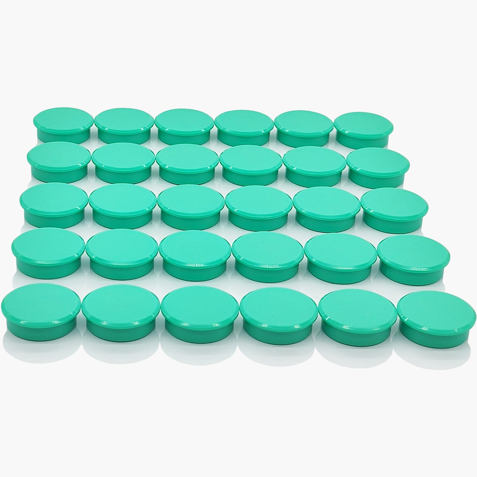 PYJLBX Small Round Fridge Magnets - 30 Pack Green Strong Mini Round Craft Magnets for Whiteboards, Notice Boards, Office Organisation, School & Classroom Supplies, Cute Decorative Magnets for Adult