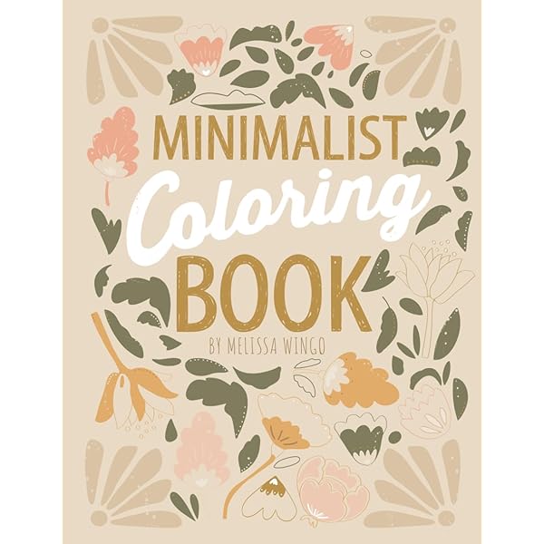 Boho Vintage Floral Coloring Book: Minimal Retro Wildflower