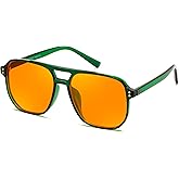 FEISEDY Amber Blue Light Glasses for Computer Gaming Orange/Yellow lens Anti Eyestrain Sleep Glasses G2835