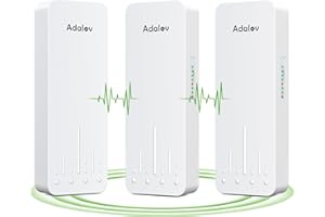 3 Pack Wireless Bridges Point to 2 Point Outdoor, 5.8GHz High Speed Gigabit WiFi Bridge, Adalov CPE662 Outdoor CPE with 1Gb Ethernet Port for 3KM Long Range Security Camera/Network Expansion, IP65