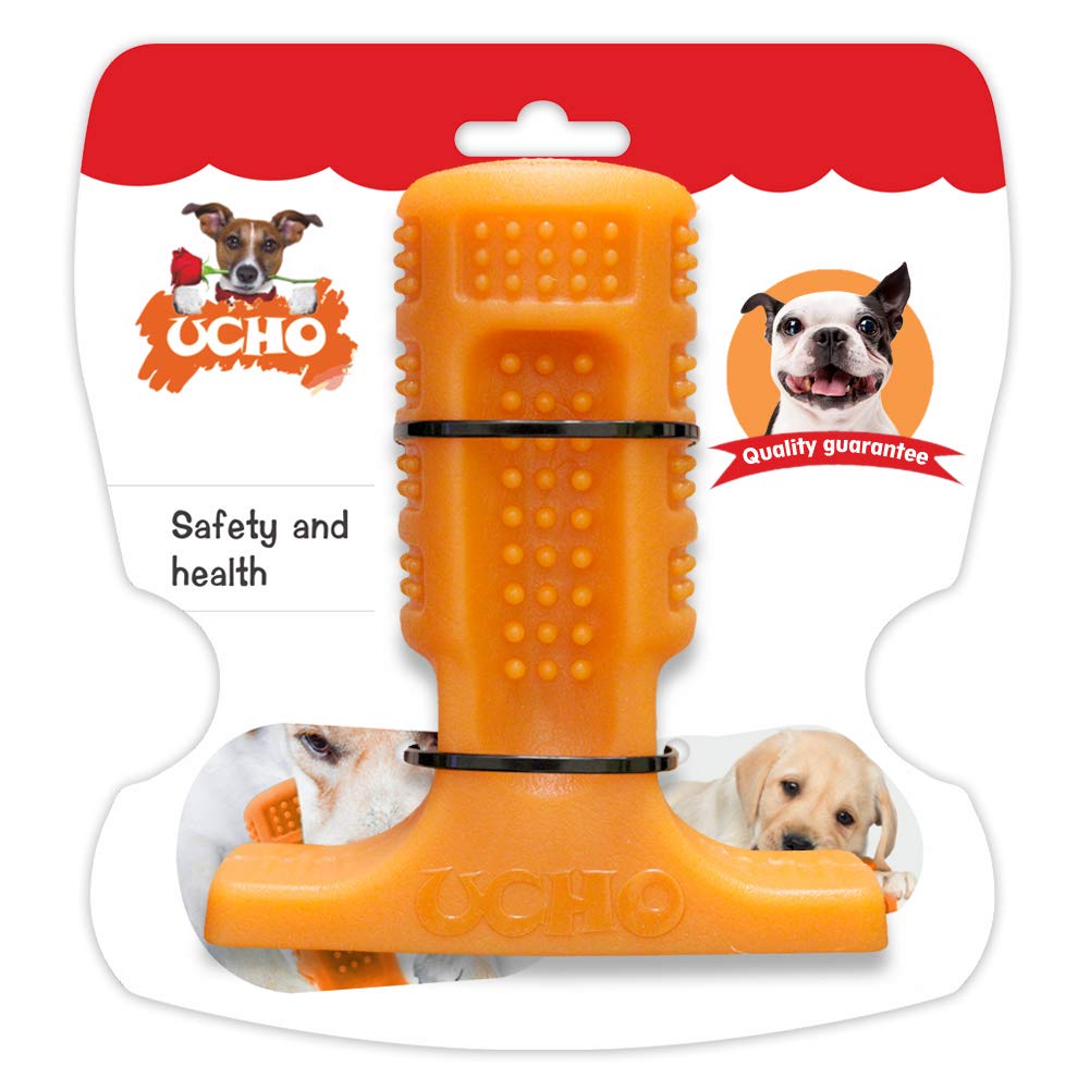 ucho Dog Toothbrush Toy Brushing Stick for Small and Medium,Dog Chew Toys Dental Care Dog Teeth Cleaning, Safe Natural Rubber Bite Resistant