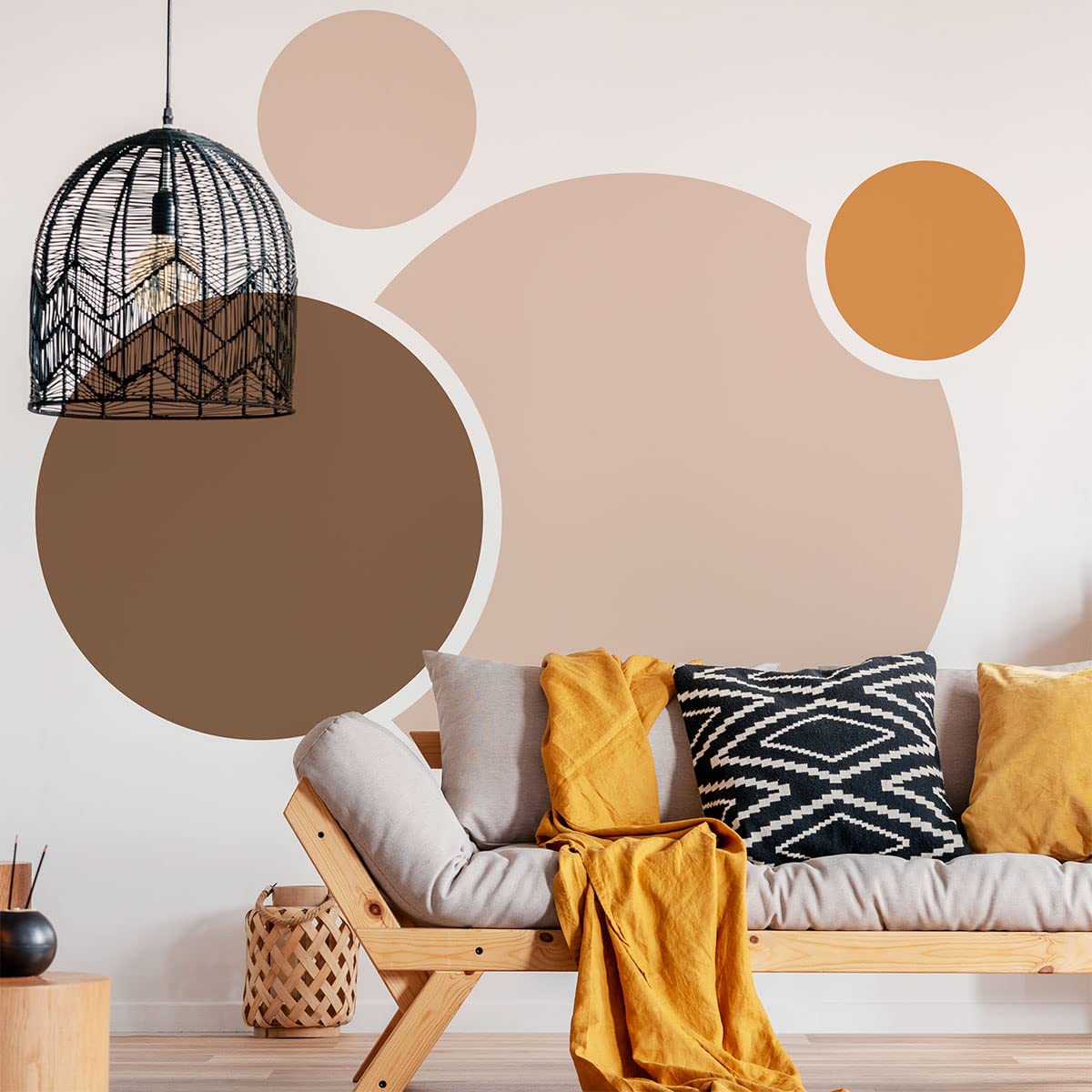 Ambiance Sticker Non-Woven Wallpaper Giant Frescoes Pre-Pasted Punta Astratti Decorative Label Height 80 x Length 60 cm