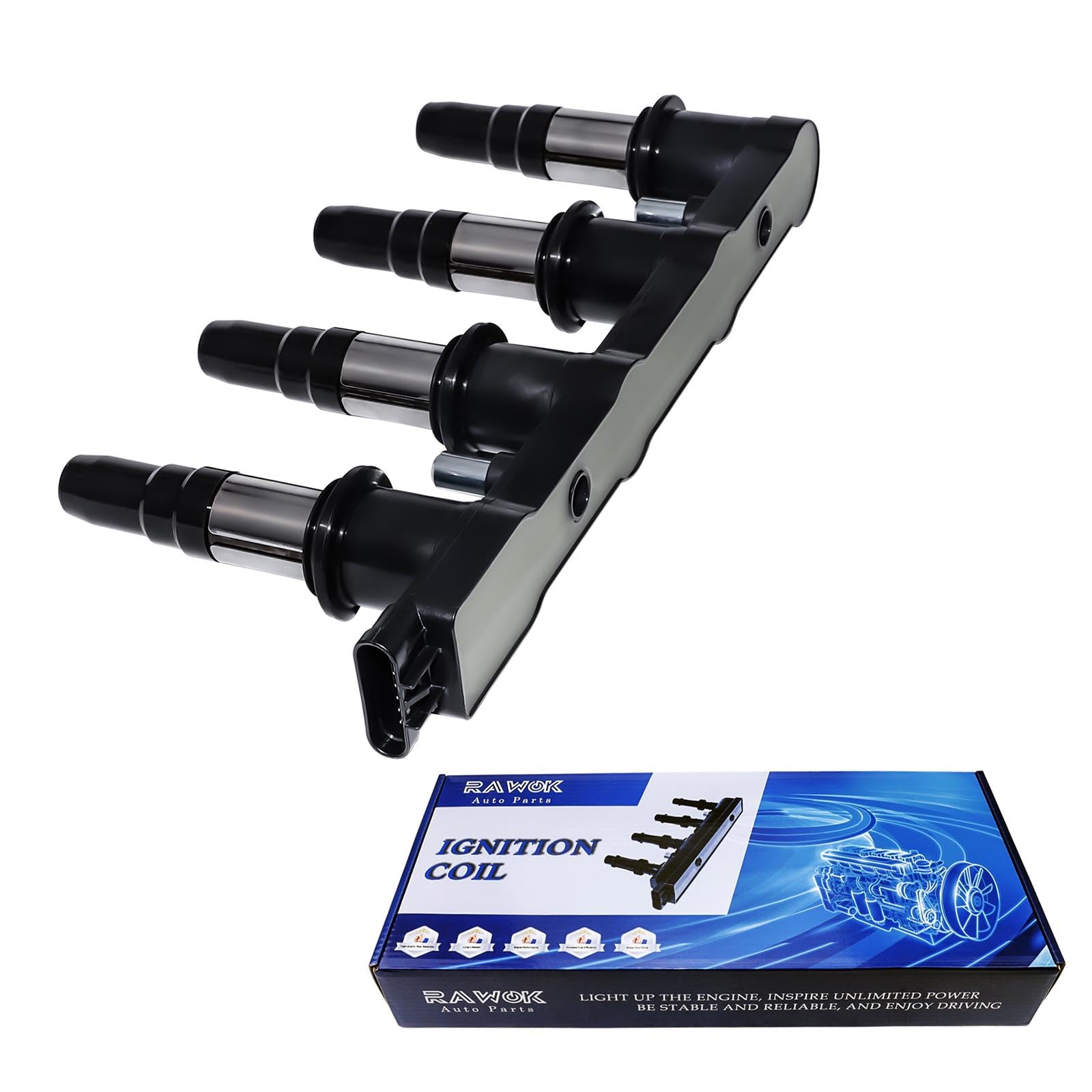 Photo 1 of RAWOK Ignition Coil Pack Compatible with 2011-2015 Chevy Cruze 1.8L, 2016 Cruze Limited 1.8L, 2012-2018 Chevy Sonic 1.8L, 20019-2011 Aveo 5 Aveo5 1.6L, 2009 2010 Pontiac G3 1.6L Replace UF620 C1646