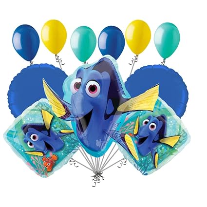 11 Pc Finding Dory Balloon Bouquet Party Decoration Pixar Disney