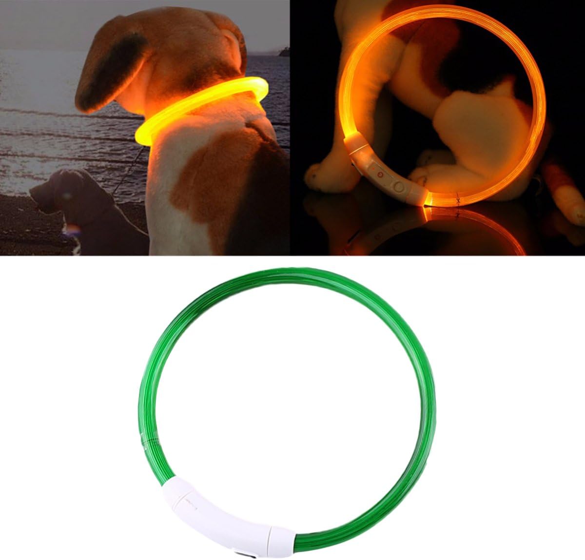 Leuchthalsband Hund ,Legendog Einfarbig Aufladbar Led Hund Katze