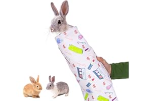 OOXYG 21.6'' Grooming Wrap for Rabbit, Rabbit Wrap for Grooming Cutting Nails, Soft Rabbit Restraint for Nail Clipping Rabbit Swaddle Wrap for Nail Trimming Anti-Scratch Anti-Escape Pet Tool Wrap