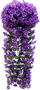 Fake Flowers Trailing Artificial Wisteria Vine Hanging Plant Garden Home Wall Balcony Outdoor Wedding Decoration Wall Hanging Pendant