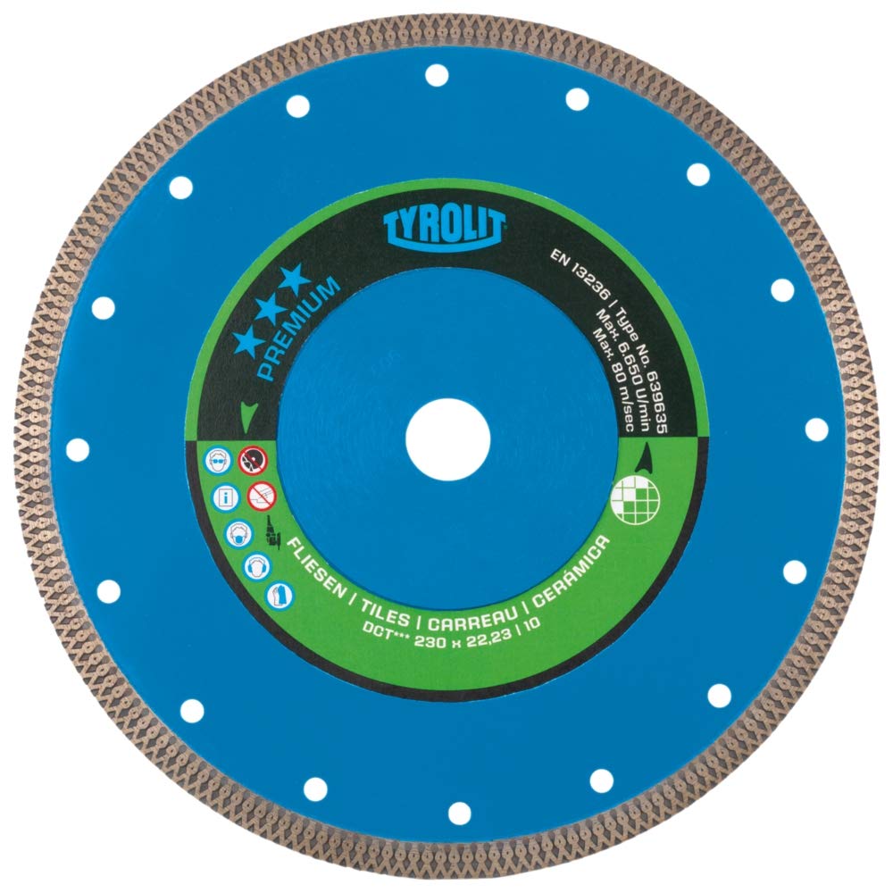 Tyrolit 639560 Diamond Cutting Disc DCT for Tiles 125 mm x 1.2 mm / 10 mm x 22.2 mm