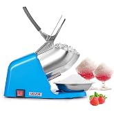 VEVOR Ice Crusher Machine, 286lbs Per Hour Electric 4 Blades Snow Cone Maker, Stainless Steel Shaved Ice Machine with Bowl and Cover, 300W 2000RPM Ice-Shaver for Home and Commercial Use, Blue
