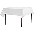 LinenTablecloth 54-Inch Square Polyester Tablecloth White