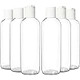 Youngever 10 Pack 8 Ounce Empty Squeeze Containers with White Disc Cap, Plastic Bottles with Disc Top Flip Cap, Refillable Cosmetic Bottles, Squeeze Containers