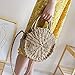 Straw Handbags for Women Beach Large Shoulder Summer Top Handle Crossbody Round Purse Ladies Woven Rattan Fashion Crochet Khaki without Buckle style 2
