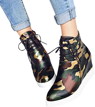 camouflage ankle boots
