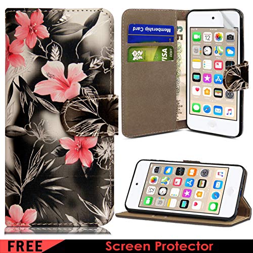 ProGadgetsLTDCase For Apple iPod Touch 7 7th Generation Case, Magnetic Premium Leather Wallet Flip Case Cover Pouch for Apple iPod Touch 7 7th Generation 2019 with Card Holder Slots & Stand Feature