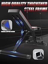YOLEO Adjustable Weight Bench Foldable Incline Decline Home Gym view 5