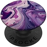 Elegant Purple Ink Abstract Colorful Liquid Swirl Pattern PopSockets Adhesive PopGrip