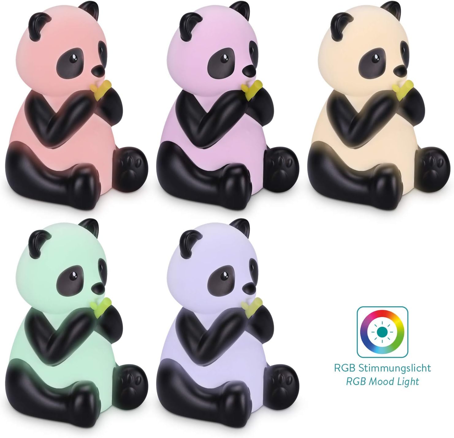 Blanc Chaud Et 6 Couleurs Respiration Solmore Panda Veilleuse Bebe Portable Multicolor Lampe De Panda En Silicone Robinet Sensibles De Controle Usb Rechargeable Declairage Veilleuse Enfant Panda Luminaires Eclairage Luminaires Interieur