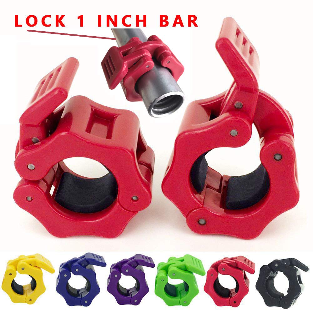 Greententljs 1 Inch Barbell Clamps Quick Release Pair of Locking 1