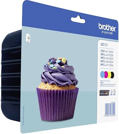 Brother LC123 Ink Cartridges Black Cyan Magenta Yellow For DCP J4110DW MFC