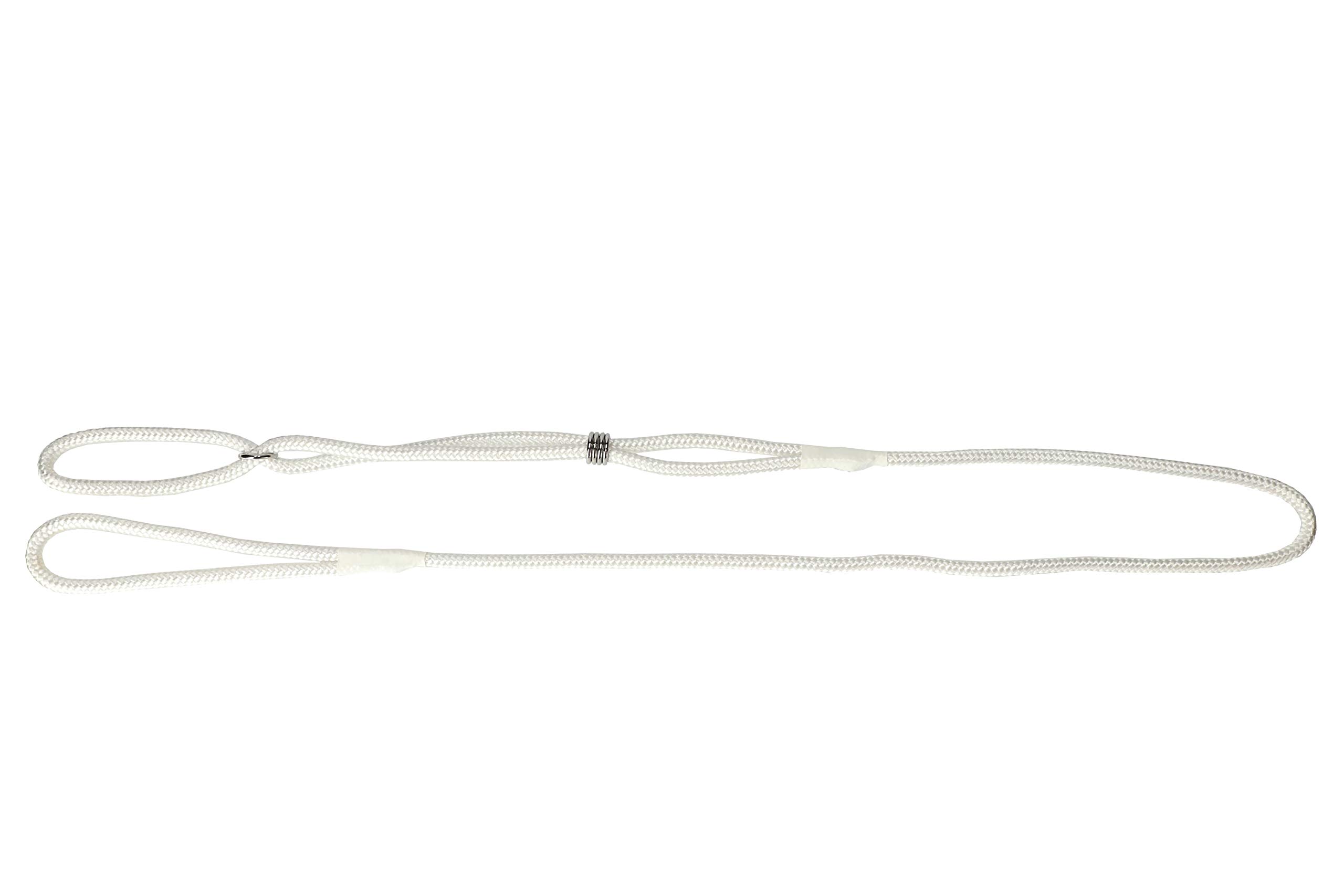 Dingo Show Lead for Dog from White Cord Comfy Leash for Handler and Dog on the Ring 10479