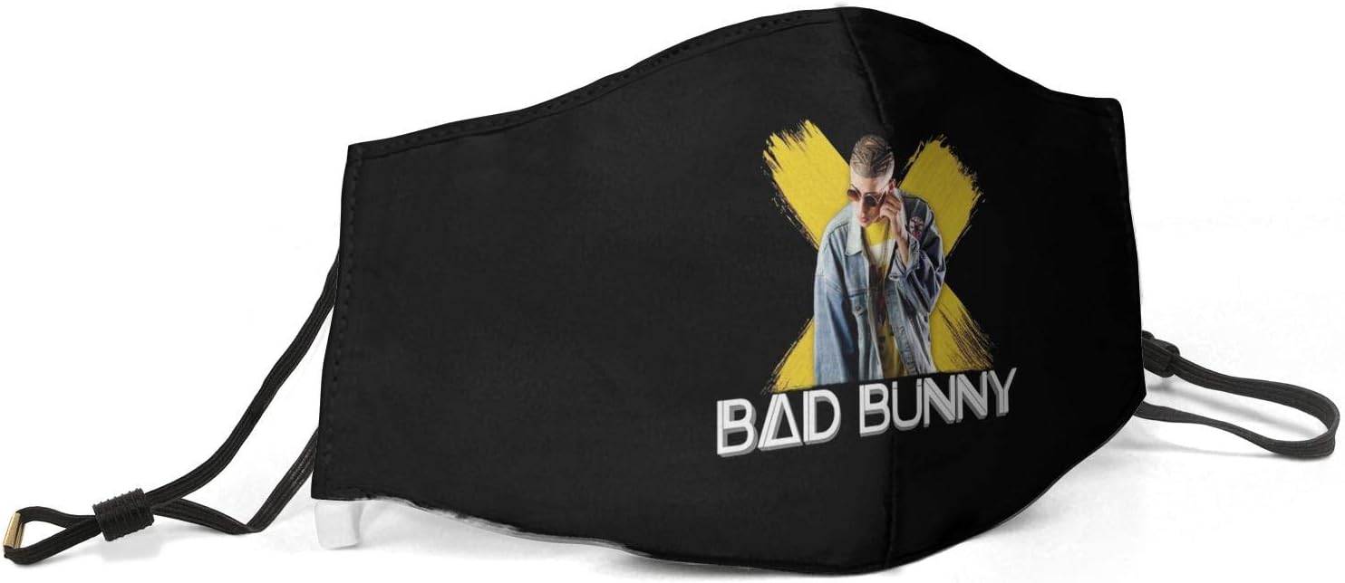 Unisex Bad-Bunny-poster- Dust Mask Adjustable Anti Pollution Mask Reusable Outdoor Mask