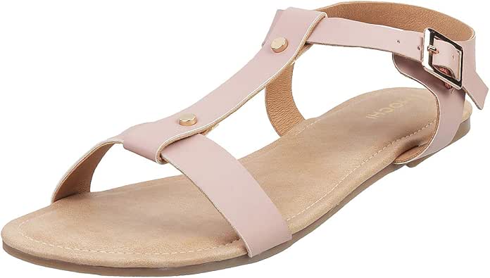 Amazon.com | Mochi Women's Pink Outdoor Sandals-5 UK (38 EU) (33-1063) | Flats