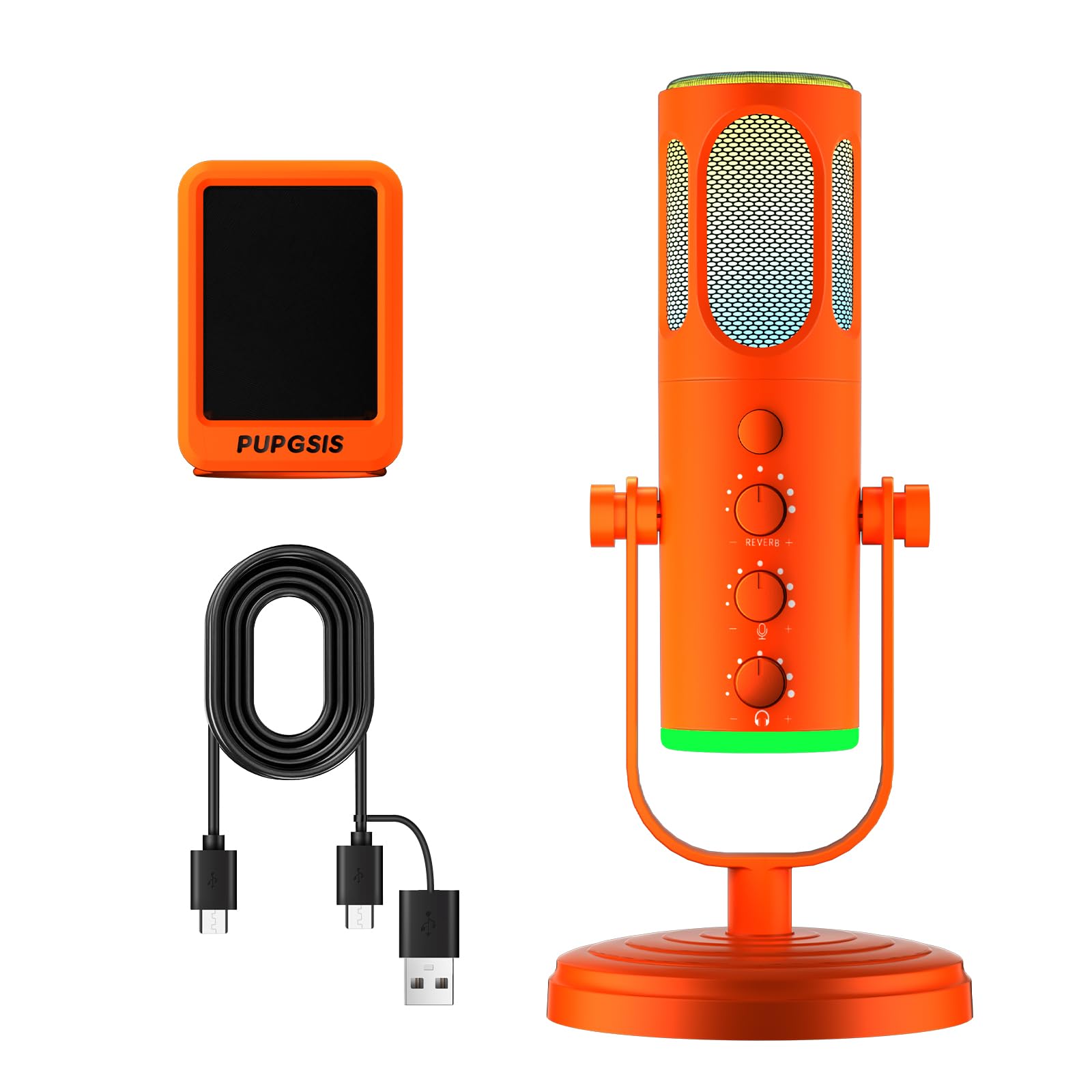 Photo 1 of PUPGSIS USB Microphone, Condenser Mic for PC PS4/5, Gaming Microphones with Volume Control, Gain Control, Mute Button, Laptop Mic for Recording Vocals, Voice Overs, Streaming, Meeting and YouTube