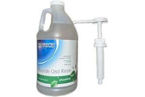 MADRID DENTAL SUPPLY Fluoride Oral Rinse (Mint) Mouthwash Flavor 2% Neutral 64oz Bottle (Antimicrobial) with Pump Used to Prevent Dental Cavities, Dental Fluoride Oral Rinse by MARK3 (7179)