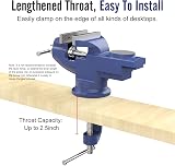 Housolution Universal Table Vise 3 Inch 360° Swivel Base Bench Clamp Black view 6