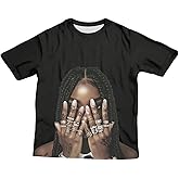 GORGLITTER Women's Oversized Graphic Tees Hip Hop Short Sleeve T Shirt Summer Loose Vintage Going Out Tops