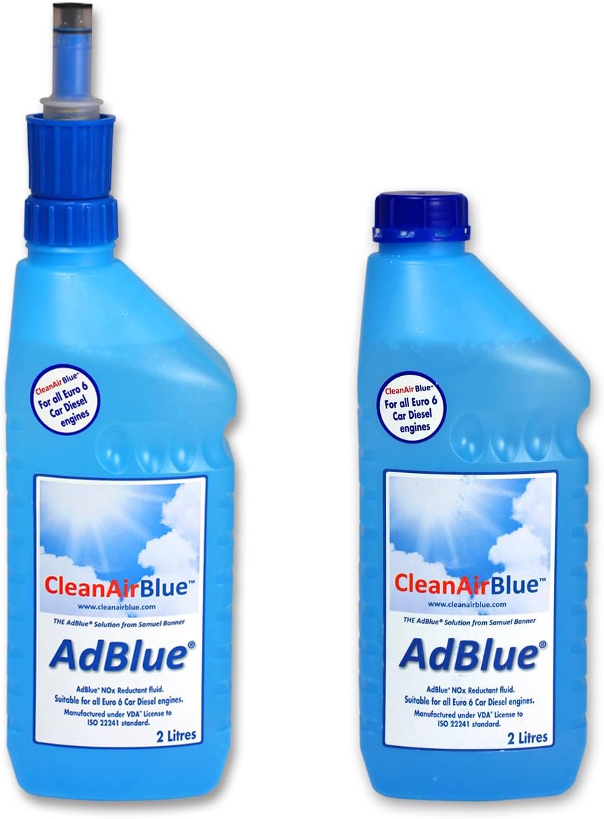 CleanAirBlue Adblue 2L Can With No-Spill Car Spout + 2L Refill can (4L in total)