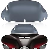 Smoke 9&rdquo; Motorcycle Windshield Windscreen Compatible for 2014-2023 Harley Davidson Touring Street Glide/Electra Glide/Ultra Limited/Tri Glide FLHT FLHX FLHXS FLHTK