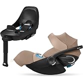 Cybex Cloud G Pro Rear Facing Baby &amp; Infant Car Seat - Almond Beige | Travel Child Car Seat for Infants &amp; Newborns, Comes with Load Leg Base, Features SensorSafe &amp; Easy LATCH Install