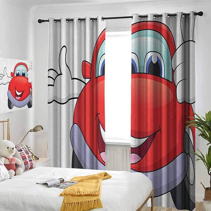 Cortinas impermeables para ventana, diseño de caricaturas animadas