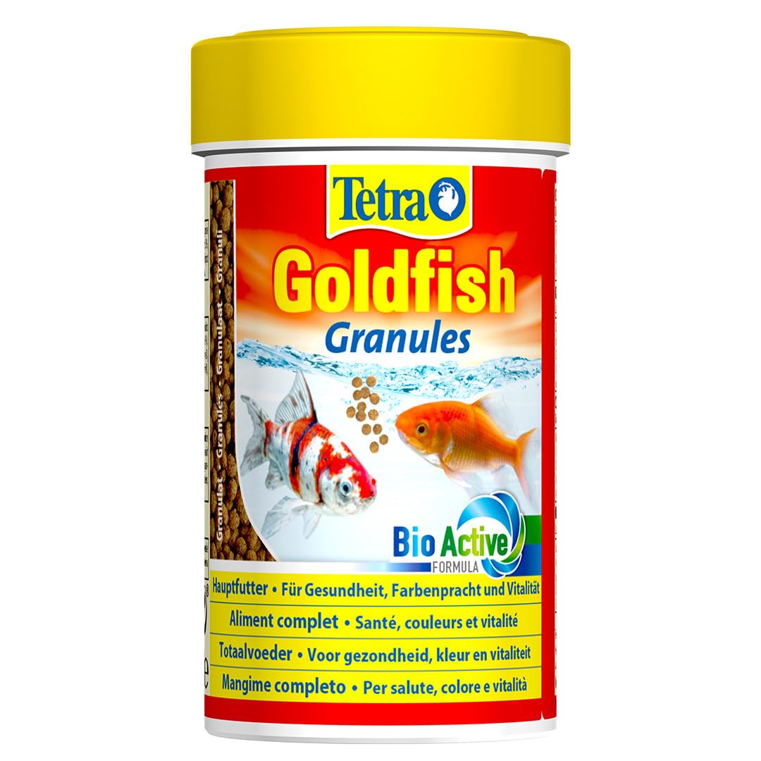 Tetra Goldfish Premium Complete Food for All Goldfish, Promotes Health, Growth and Longevity, Strengthens Colour - Pellets - 250 ml