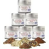 Gourmet Steak & Beef Seasoning Gift Set - Six Pack | Authentic Small Batch Seasoning Mixes - Built For The BBQ | 6 Gourmet All Natural Spice Blends - | Hand Packed, Non GMO | Sustainably Sourced, Made in USA | GLP-1 Friendly | Artisanal Spice Blends, Marinades, and Rubs | Gustus Vitae | All Occasion Gift