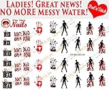 Walking Dead, Don't Open dead inside Zombies Nail Art Decals. Clear Vinyl PEEL and STICK Nail Decals (NOT WATERSLIDE) by One Stop Nails