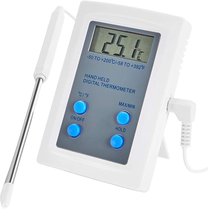 Andrew James Cooking Thermometer Multifunctional Food Thermometer with Probe Temperature